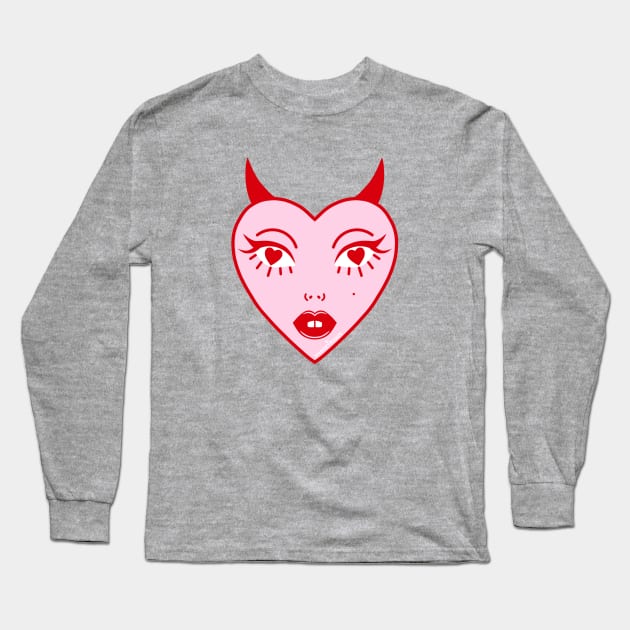 Diabla Face Long Sleeve T-Shirt by thelamehuman